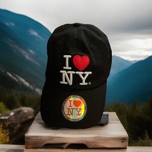 I ❤️ NY Baseball Hat Cap - Clamp Adjustable- New - Black, White, Red Embroidered